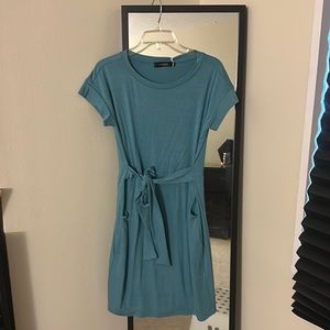 NWT T shirt dress with wrap tie and two front pockets size small